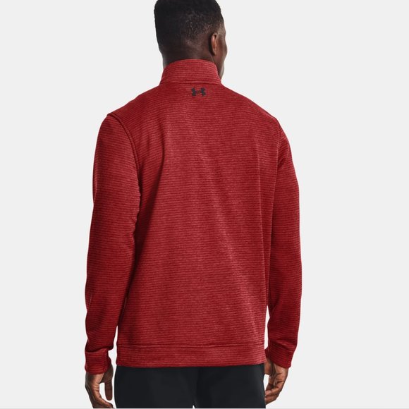 NWT Under Armour Storm Cold Gear Loose Fit ¼ Zip Burgundy Fleece Sweater mens XL - Picture 2 of 15
